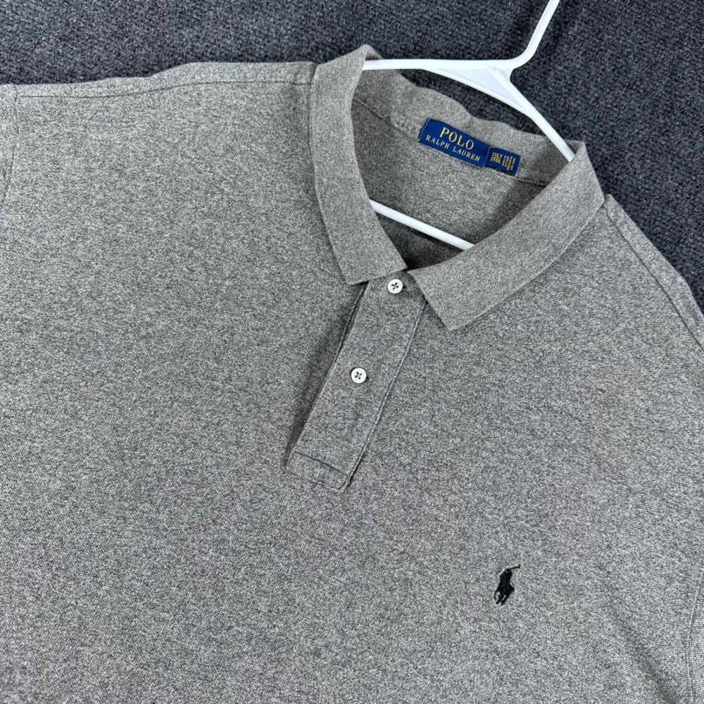 Polo Ralph Lauren Polo Shirt Mens 3XLT 3XL Tall Grey Short Sleeve Pony Logo